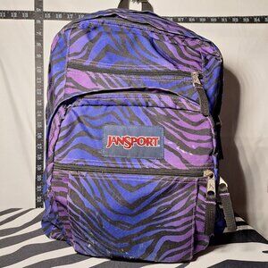 Jansport Backpack - Purple Blue Zebra - Used
